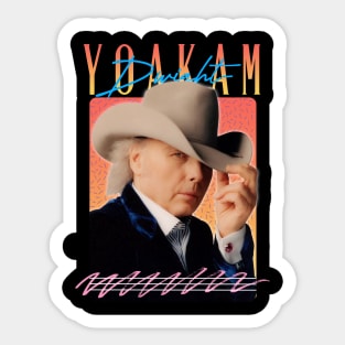 Dwight Yoakam Retro Aesthetics Fan Art Sticker